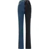 Pcfg Two Color Block Denim Pant In Multi