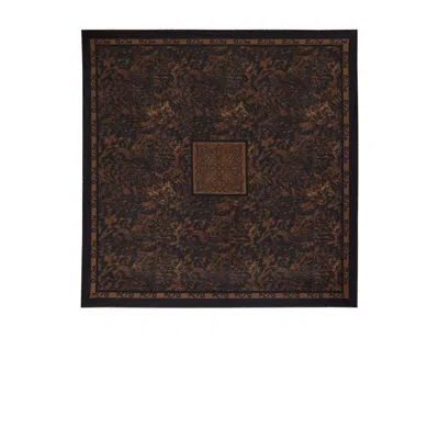 Pcfg Women's Black / Brown Pure Silk Leopard Scarf In Multi
