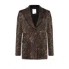 Pcfg Women's Black / Brown Your Itch Kangaroo Blazer Jacket In Brown