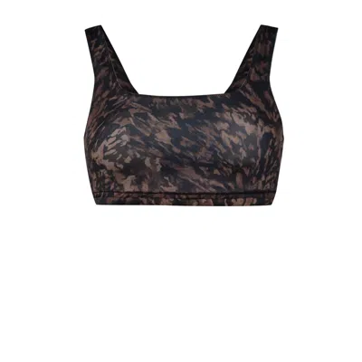 Pcfg Women's Black / Brown Your Itch Kangaroo Bra - Leopard