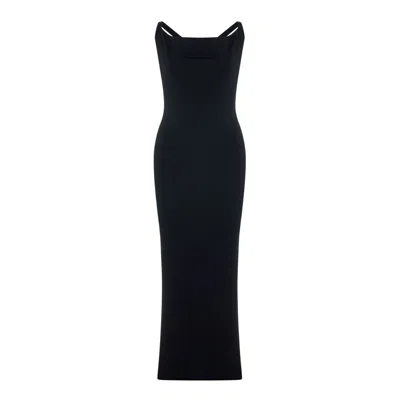 Pcfg Women's Black Daydreamers Cross Back Knit Maxi Dress