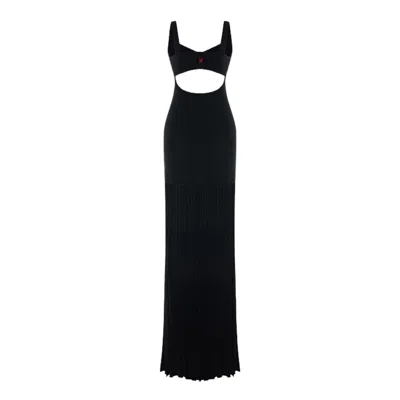 Pcfg Women's Black Daydreamers Pleated Skirt Knit Dress In Multi