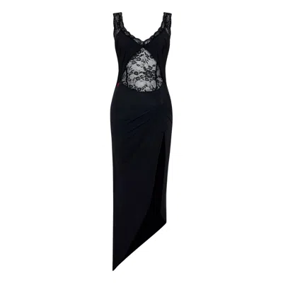 Pcfg Women's Black Daydreamers Sleeveless Lace Detail Dress