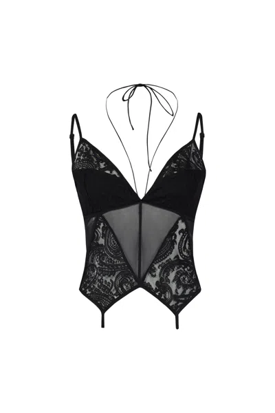 Pcfg Women's Black Free Heaven Lace Top