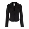 PCFG WOMEN'S BLACK FREE HEAVEN STITCH DETAIL CORSET BLAZER