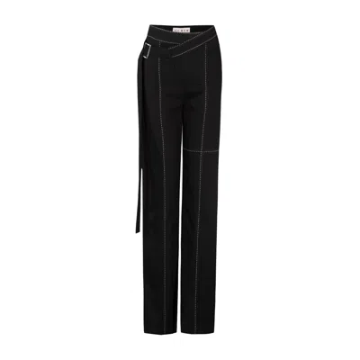 Pcfg Women's Black Free Heaven Stitch Detail Pant