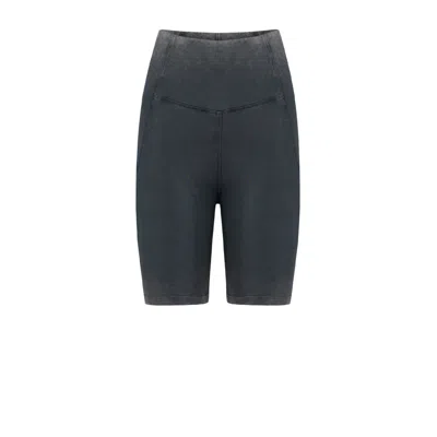 Pcfg Women's Black / Grey Your Itch Acid Wash Biker Legging In Blue