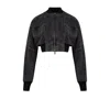 Pcfg Women's Black Your Itch Bomber Denim Jacket In Black