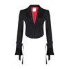 Pcfg Women's Black Your Itch Corset Blazer Jacket In Black