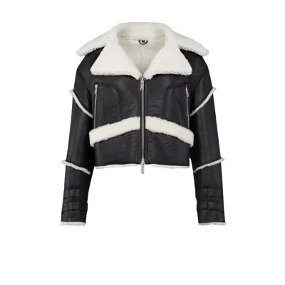 Pcfg Women's Black Your Itch Furry Leather Jacket