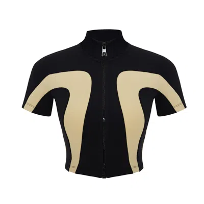 Pcfg Women Boomerang Zip Up Top - Black