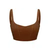 Pcfg Women's Bra With Stitch Detail - Brown In Brown