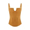 Pcfg Corset Top In Brown