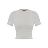 Pcfg Women's Cotton Slim Fit Crop Tee - Light Grey In Gray