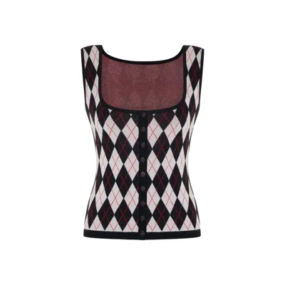 Pcfg Women's Daydreamers Argyle Sleeveless Knit Top In Multi