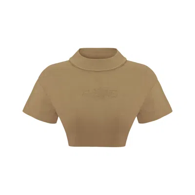 Pcfg Women Destroyed Crop Tee - Covert Green