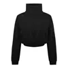 Pcfg Women's Destroyed High Neck Sweat - Black In Black