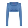 Pcfg Women's Free Heaven Long Sleeve Crop Top - Coronet Blue In Blue