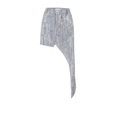 Pcfg Women's Grey Free Heaven Ripped Look Skirt