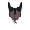 Pcfg Women's Neutrals / Black Free Heaven Leopard Corset Top In Black