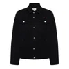 Pcfg Women's Neutrals / Black Logo Denim Jacket Black In Black