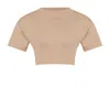 Pcfg Women's Neutrals / Brown Free Heaven Crop Tshirt - Warm Taupe In Brown