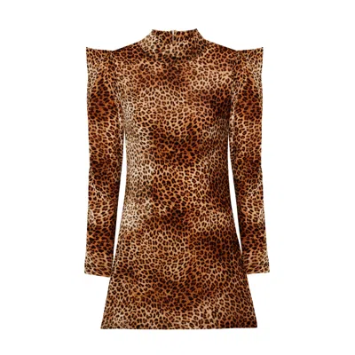 Pcfg Women's Neutrals / Brown Sin Dress - Leopard