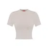 Pcfg Women's Neutrals Cotton Slim Fit Crop Tee In White