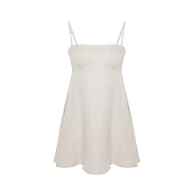 Pcfg Women's Neutrals Daydreamers Strappy Backless Mini Dress In White