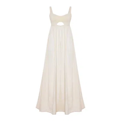 Pcfg Women's Neutrals Daydreamers Strappy Maxi Dress With Knit Top