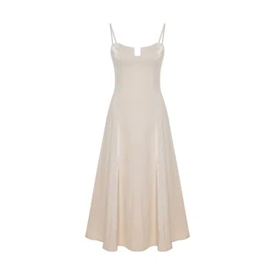 Pcfg Women's Neutrals Daydreamers Strappy Midi Dress In White