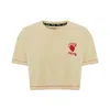 Pcfg Women's Neutrals / Green Crop Tee - Chino Green In Green