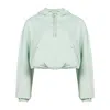 Pcfg Women's Neutrals / Green Free Heaven Crop Hoodie - Surf Spray In Green