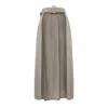 Pcfg Women's Neutrals Linen Blend Shiny Woven Skirt - Moon Rock