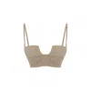Pcfg Women's Neutrals Linen Bra - Moon Rock In Brown