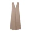 Pcfg Women's Neutrals Long Dress - Moon Rock In Gray