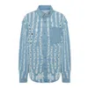 PCFG WOMEN'S PERFORATED DENIM SHIRT - BLUE