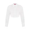 Pcfg Women's Pure Cotton Crop Shirt - White In White