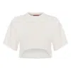 Pcfg Women's Pure Cotton Oversized Crop Top - White In White