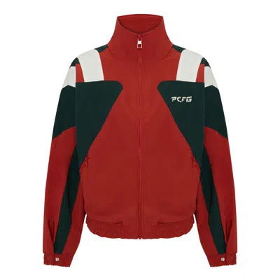 Pcfg Women's Red Oversized Boomerang Track Jacket