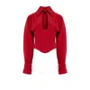 Pcfg Women's Red Your Itch Corset Blouse - Samba In Red
