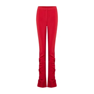 Pcfg Women's Red Your Itch Draped Pant - Samba