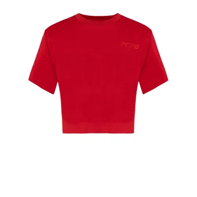 Pcfg Women's Red Your Itch Shoulder Padded T-shirt - Samba