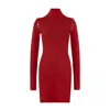 Pcfg Women's Red Your Itch Two Tones Rib Long Sleeve In Red