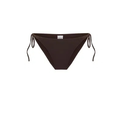 Pcfg Women's The Solar Reflections Side Tie Bikini Bottom - Brown In Animal Print