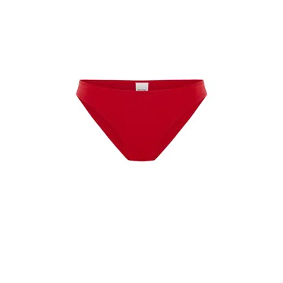 Pcfg Women's The Solar Reflections V-cut Bikini Bottom - Red In Multi