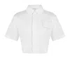 Pcfg Women's Free Heaven Striped Crop Shirt - White In White