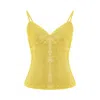Pcfg Women's Yellow Sequin Strap Top In Yellow