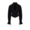 Pcfg Women's Your Itch Corset Blouse - Jet Black In Black