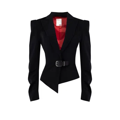 Pcfg Women's Your Itch Fitted Blazer Jacket - Jet Black
